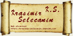 Krasimir Selečanin vizit kartica